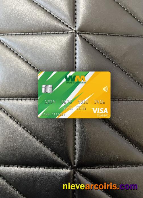 USA Waste Management bank visa classic card photolook